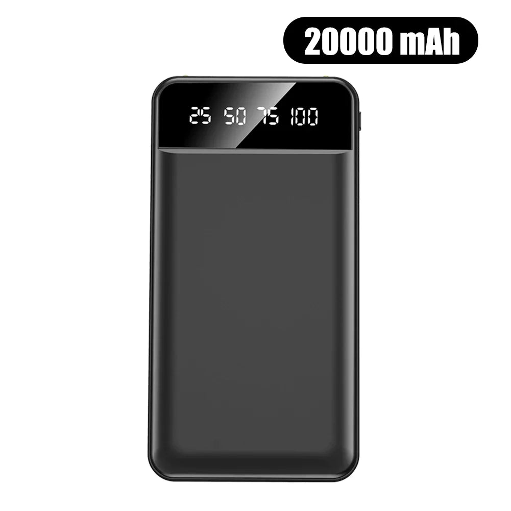 20000mAh Power Bank Portable Mini Charger Fast Charging External Battery Pack