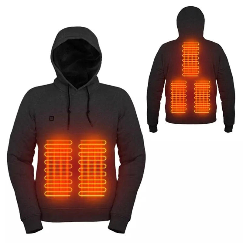 ThermoLux™ USB Smart Heated Hoodie + External Battery Power Bank