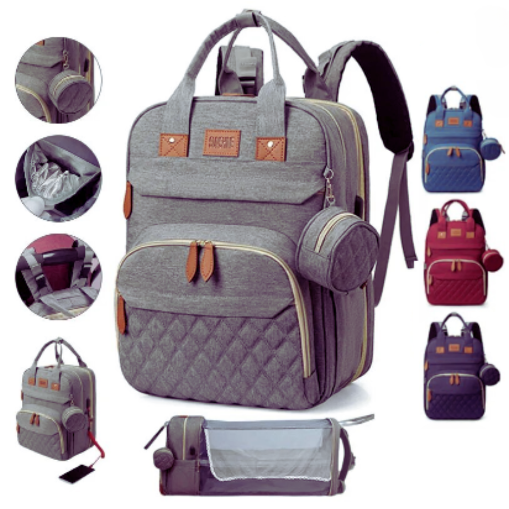 Baby Portable Bed Diaper Bag Backpack Bassinet with Stroller Straps for Travel