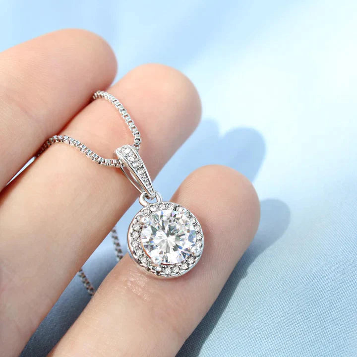 Sterling Silver Necklace - With Real Rose - To My Baby